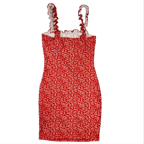 Shein Red Polka Dot Tank Midi Dress Size X Small - Picture 2 of 3